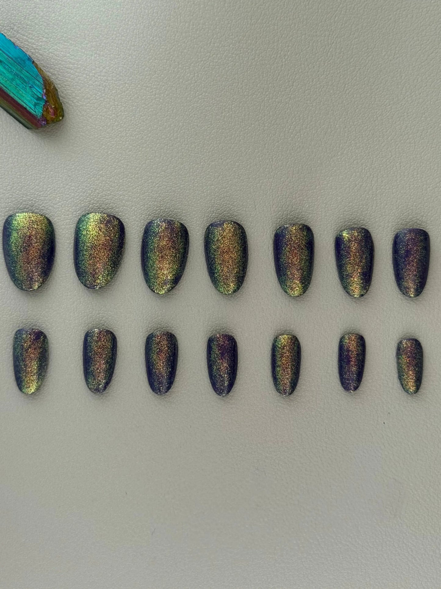 Wearable Sizing Kit: Purple Disco adorned. Press