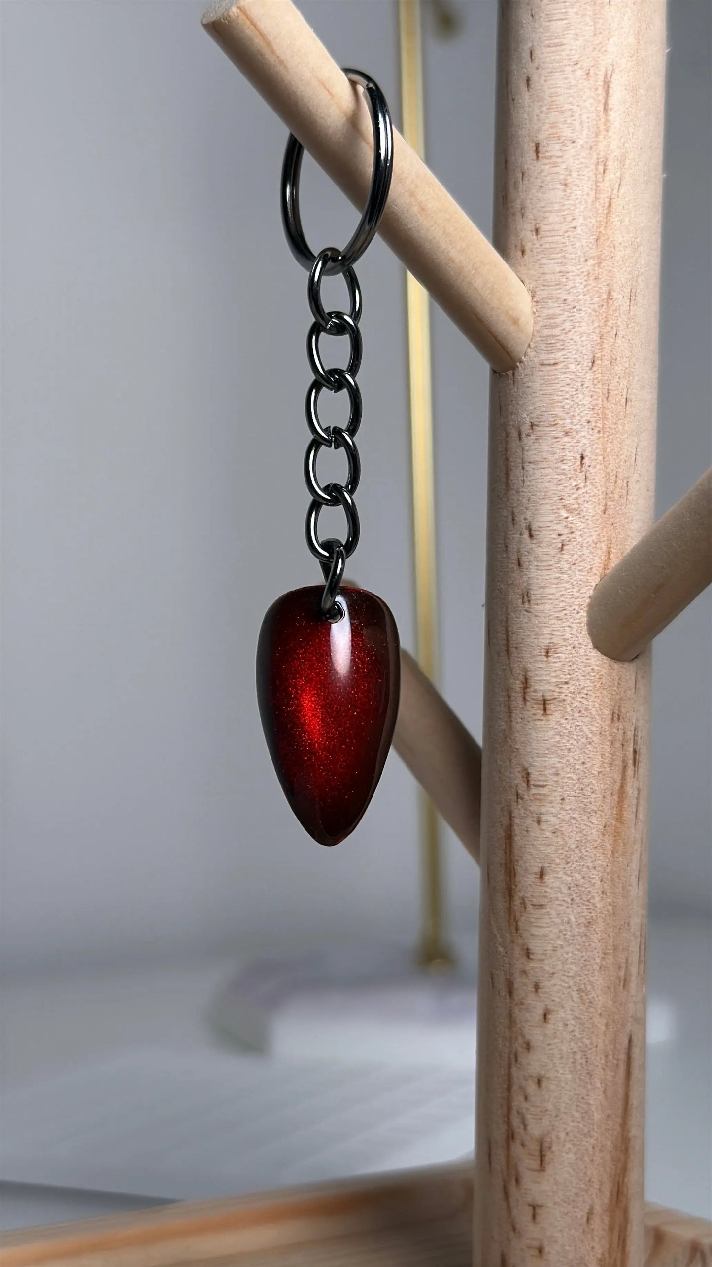 Nail Keychain: Vampy adorned. Press