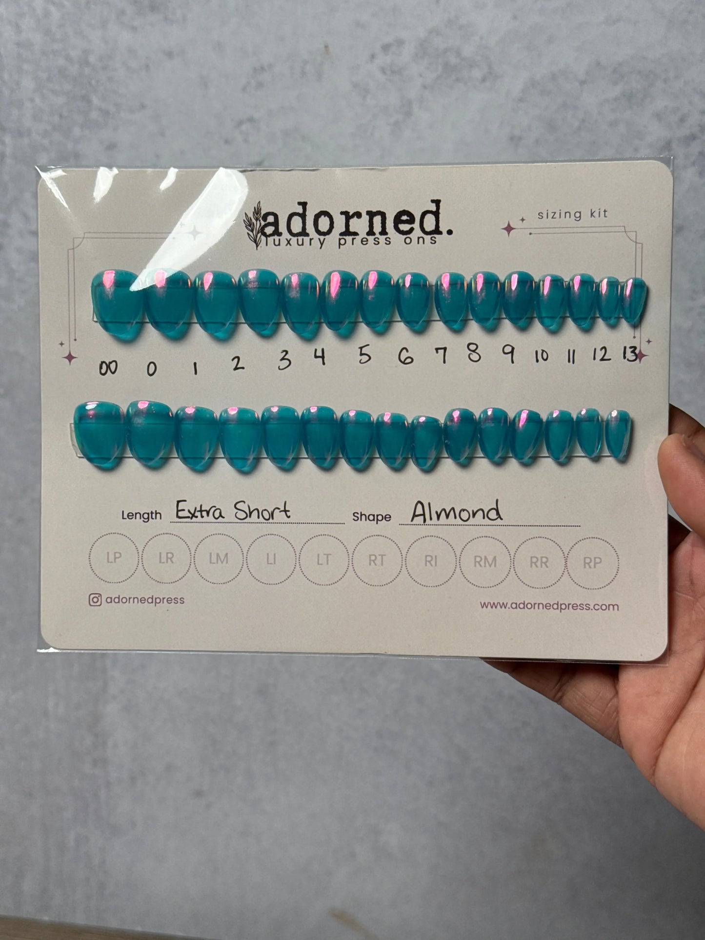 Teal Crush - Wearable Sizing Kit