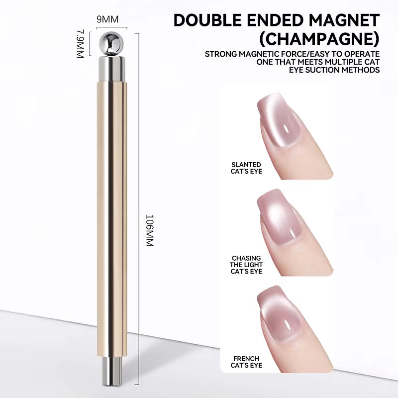 2-In-1 Magnetic Cat Eye Nail Art Tool for Stunning Magnet Gel Designs! 💅✨