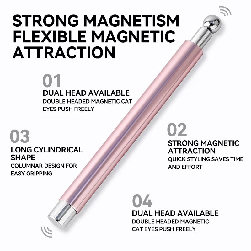 2-In-1 Magnetic Cat Eye Nail Art Tool for Stunning Magnet Gel Designs! 💅✨