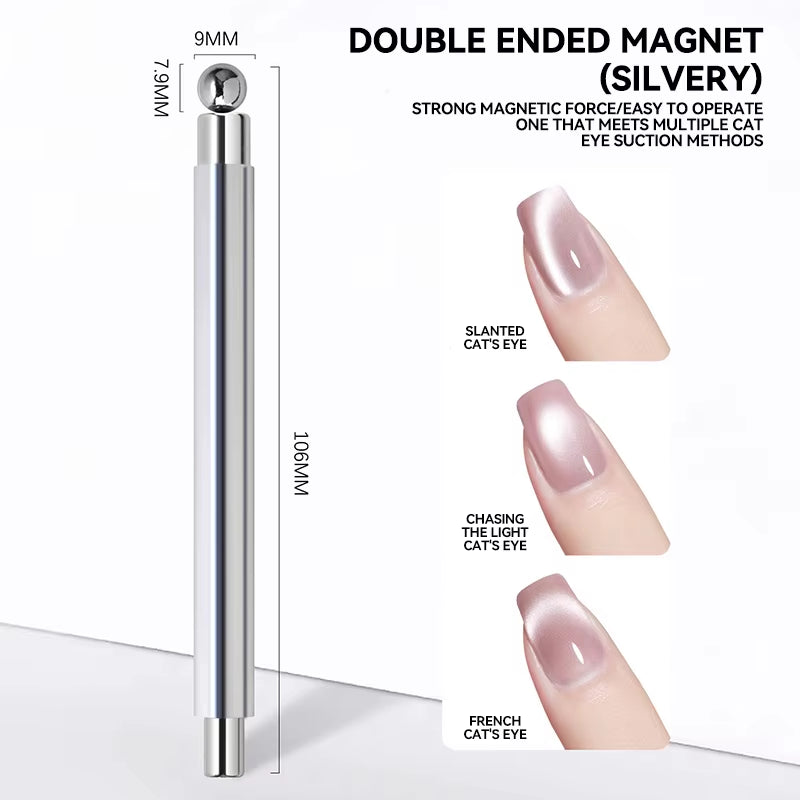 2-In-1 Magnetic Cat Eye Nail Art Tool for Stunning Magnet Gel Designs! 💅✨