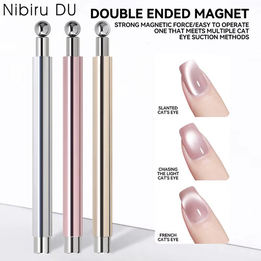 2-In-1 Magnetic Cat Eye Nail Art Tool for Stunning Magnet Gel Designs! 💅✨