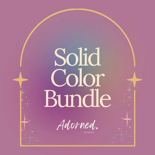 Pink swirl multicolor graphic reads Solid Color Bundle
