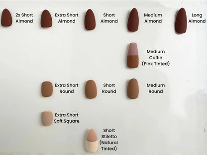 Adorned Press Shape/Length Chart