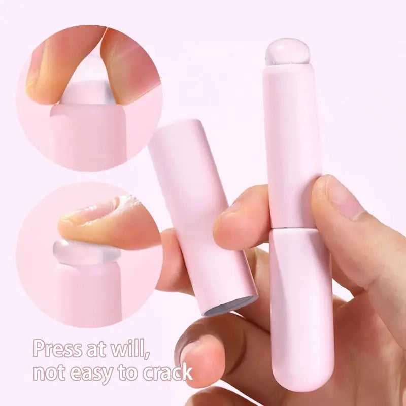 Nail Art Silicone Chrome Applicator Stick