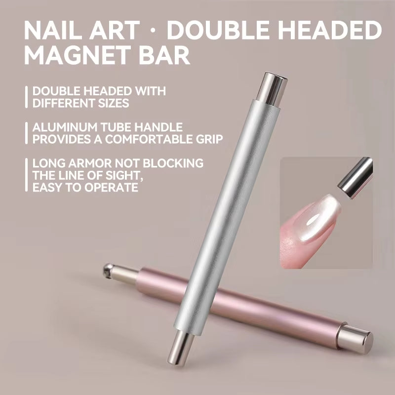 2-In-1 Magnetic Cat Eye Nail Art Tool for Stunning Magnet Gel Designs! 💅✨